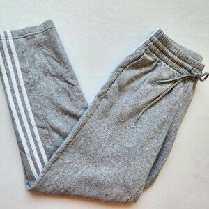 Adidas Men's Gray Drawstring Track Pants Pockets Casual Athletic Sporty Medium
